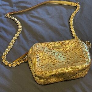 Kate Spade Gold Floral Crossbody Bag